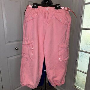 Vintage Girls Mary Kate and Ashley Olsen Pink Denim Pants Size 8 AS IS